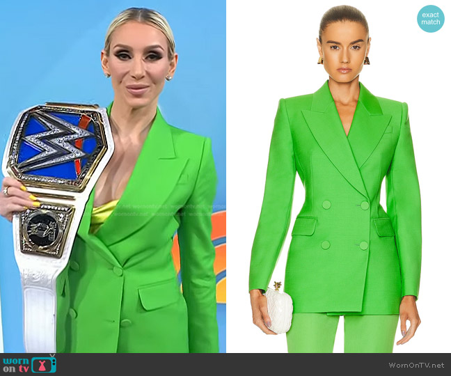 Alexander McQueen Fitted Double Breasted Jacket worn by Charlotte Flair on Today