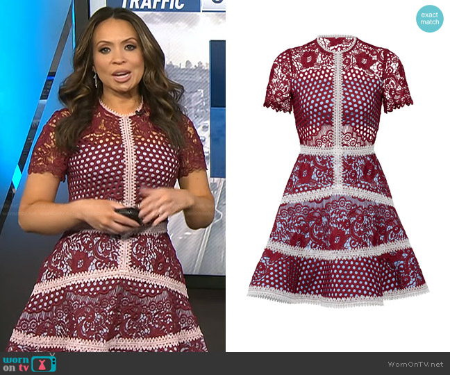 Alexis Rustikan Dress in Burgundy worn by Adelle Caballero on Today