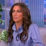 Alyssa’s blue button down blouse on The View