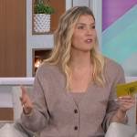 Amanda’s beige cashmere cardigan on The Talk