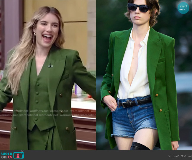 Ami 2023 Spring Summer Collection worn by Emma Roberts on Live with Kelly and Ryan