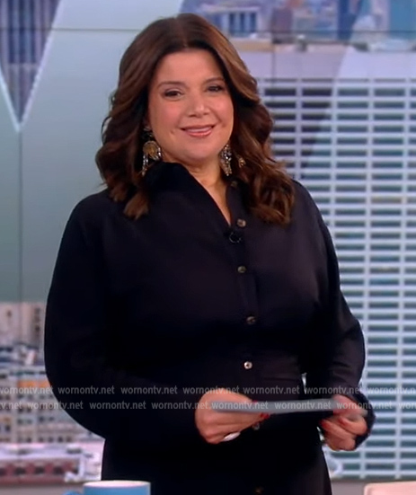 Ana’s navy shirtdress on The View