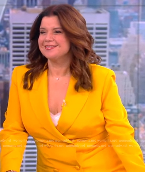 Ana’s yellow double breasted blazer on The View