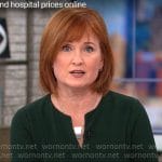 Anna Werner’s green short sleeve dress on CBS Mornings