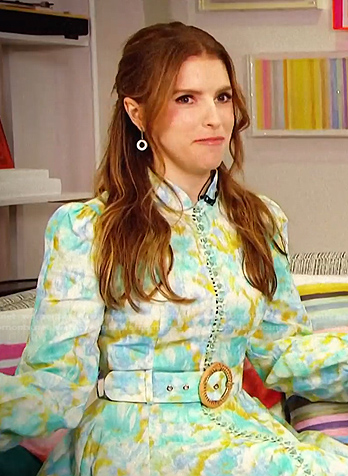 Anna Kendrick’s floral belted mini dress on E! News