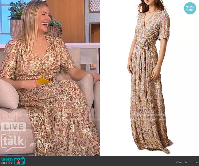 Ba&sh Rubi Maxi Dress worn by Amanda Kloots on The Talk