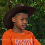 Bill’s orange Howdy print tee on Bunkd