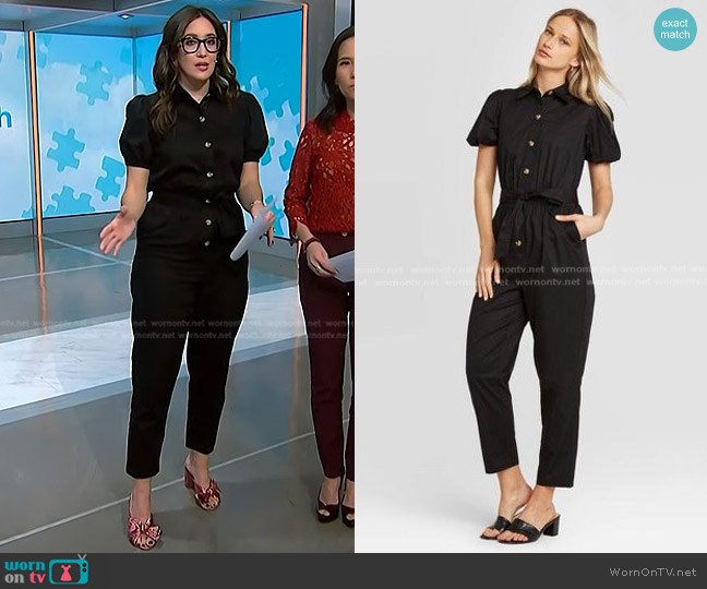 WornOnTV: Svannah’s black puff short sleeve jumpsuit on NBC News Daily ...