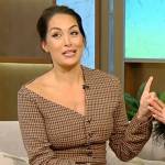 Brie Bella’s gingham check top and pants on Tamron Hall Show