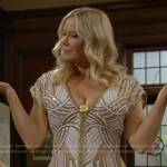 Brooke’s white sequin Forrester gown on The Bold and the Beautiful