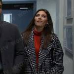 Brook Lynn’s houndstooth coat on General Hospital