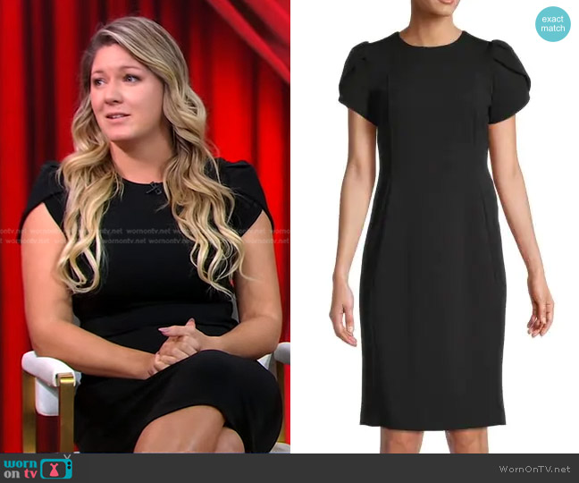 Calvin Klein Puff-Sleeve Dress worn by Alaina Moulton on Good Morning America