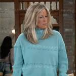 Carly’s turquoise sweater on General Hospital