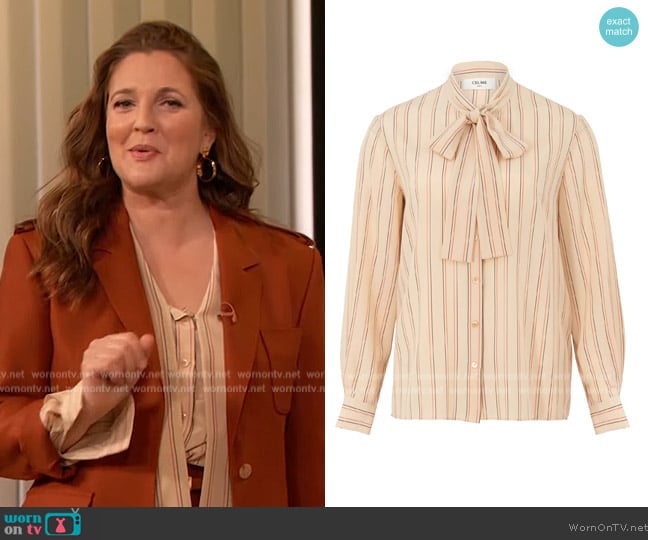 Celine Lavalliere Blouse worn by Drew Barrymore on The Drew Barrymore Show