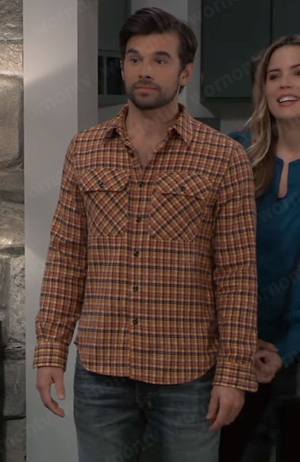 Chase’s yellow checked shirt on General Hospital