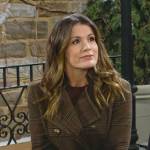 Chelsea’s brown plaid coat on The Young and the Restless