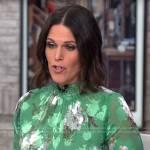 Dana Jacobson’s green floral blouse on CBS Mornings