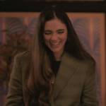 Dani’s green plaid blazer with belt on The L Word Generation Q