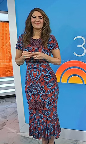 D’Arcy Carden’s orange floral dress on Today