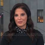 Darlene Rodriguez’s black pearl embellished neck sweater on Today