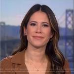 Deirdre Bosa’s brown ribbed top on NBC News Daily