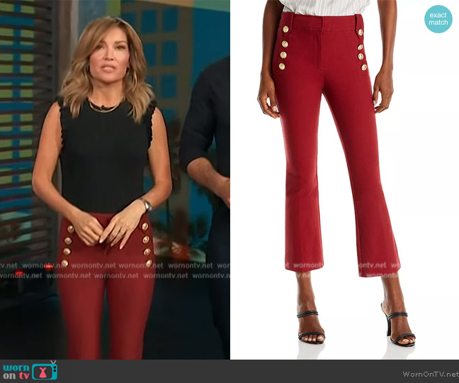 WornOnTV: Kit’s red button detail pants on Access Hollywood | Kit ...