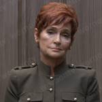 Diane’s olive green military style jacket on General Hospital