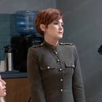 Diane’s olive green military style jacket on General Hospital