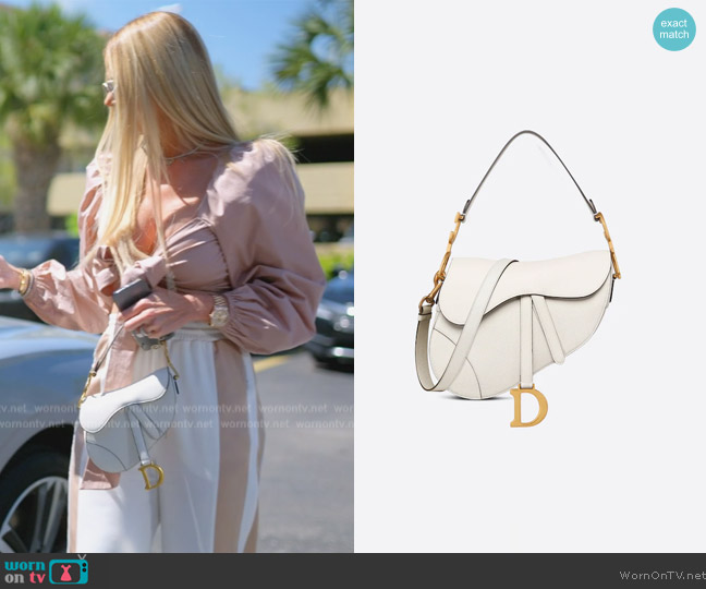 Dior Saddle Bag with Strap worn by Alexia Echevarria (Alexia Echevarria) on The Real Housewives of Miami