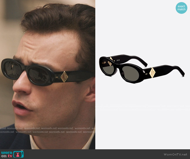 Dior x Travis Scott Cactus Jack Diamond R1 Sunglasses worn by Maximus Wolfe (Thomas Doherty) on Gossip Girl