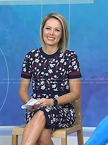 Dylan's navy floral dress on Today