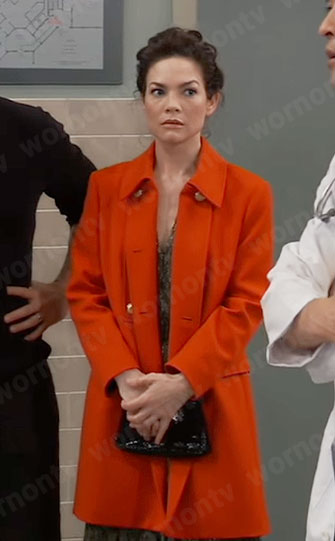 Elizabeth's red coat with gold buttons on General Hospital