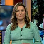 Erin McLaughlin’s green ribbed cardigan on Today