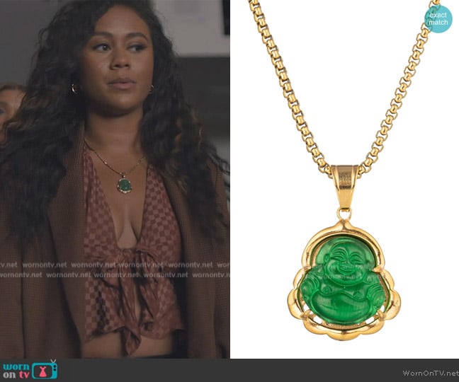 Eye Candy  Buddha Pendant Necklace worn by Keisha (Netta Walker) on All American Homecoming