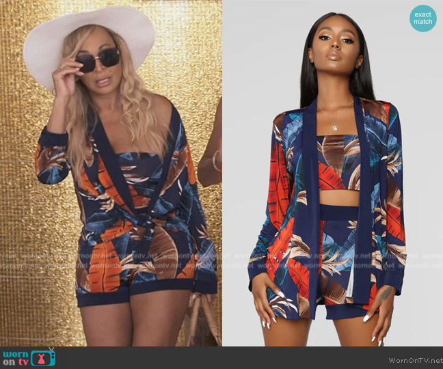 Fashion Nova Vacation Forever 3 Piece Set worn by Karen Huger on The Real Housewives of Potomac