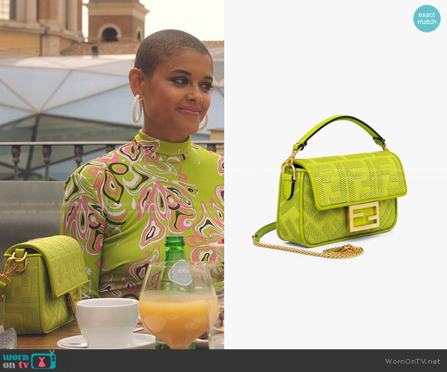 Miu Miu Wander Matelassé Hobo Bag in Mint Green worn by Julien Calloway  (Jordan Alexander) as seen in Gossip Girl (S02E04)