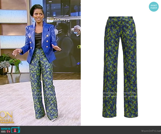 Frederick Anderson The Blue's Jacquard Pants worn by Tamron Hall on Tamron Hall Show