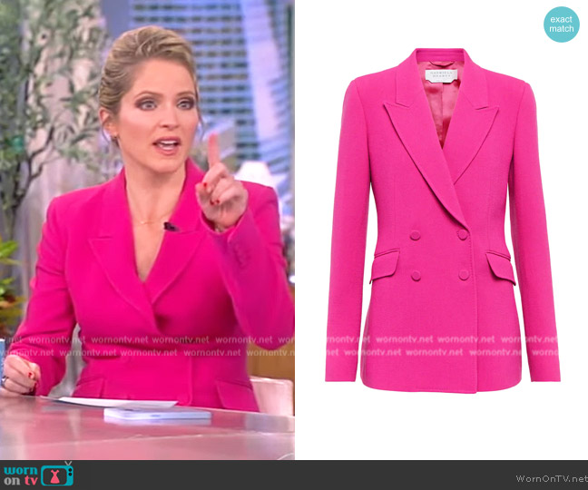 Gabriela Hearst Stephanie wool crepe blazer worn by Sara Haines on The View