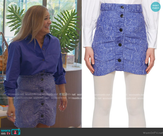 Ganni Asymmetrical mini skirt worn by (Ximena) on The Real Housewives of Miami