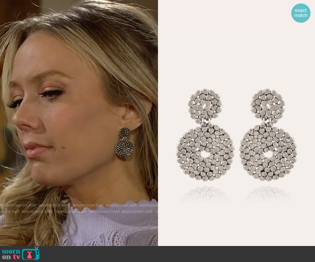 Gas Bijoux Onde Lucky Earrings Mini Silver worn by Abby Newman (Melissa Ordway) on The Young and the Restless