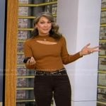 Ginger’s brown cutout sweater on Good Morning America