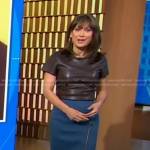 Ginger’s blue zip skirt on Good Morning America