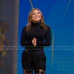 Ginger’s black paneled mesh pants on Good Morning America