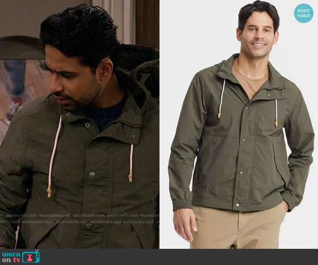 Goodfellow & Co at Target Ripstop Rain Jacket worn by Sid (Suraj Sharma) on How I Met Your Father