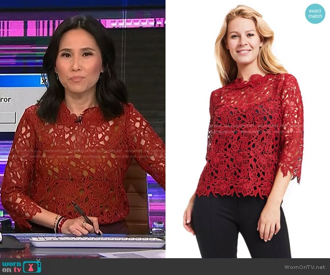 Gravitas Jane Blouse worn by Vicky Nguyen on NBC News Daily