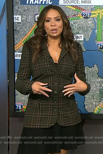 Adelle Caballero's green plaid blazer by Today