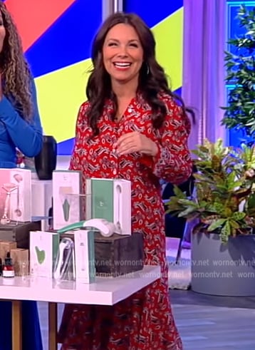 Gretta Monahan’s red paisley dress on The View