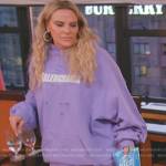 Heather’s purple distressed hoodie on The Real Housewives of Salt Lake City