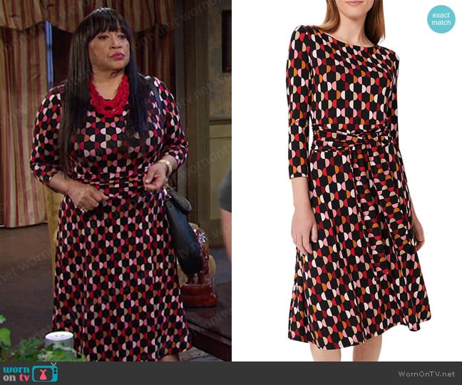 Hobbs London Bayview Jersey Dress worn by Paulina Price (Jackée Harry) on Days of our Lives