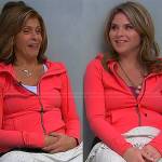 Hoda and Jenna’s pink hooded jacket on Today